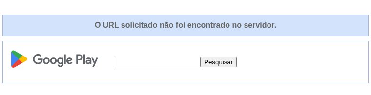 Resposta do Google Play ao pedir a app oficial da 888bets, com.bet888: o endereço não foi encontrado