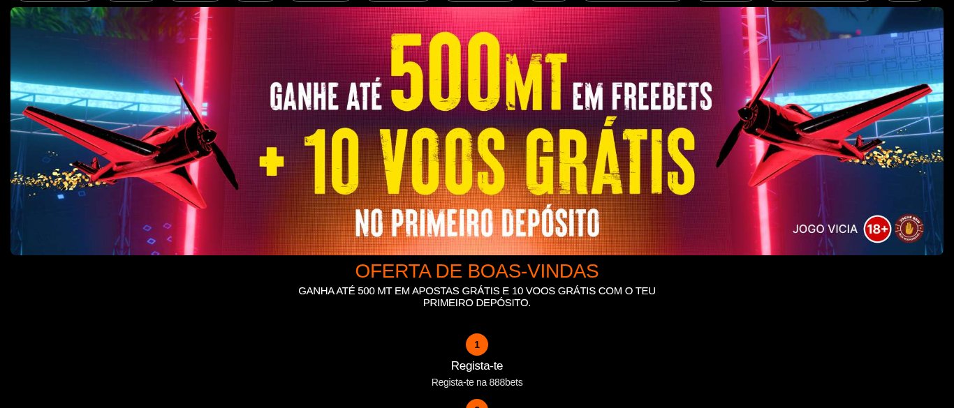 Oferta de boas-vindas da 888Bets: até 500 MT em apostas grátis e 10 voos grátis no Aviator no primeiro depósito