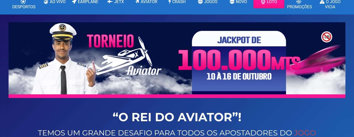 Torneio O Rei do Aviator da Elephant Bet, com jackpot de 100.000 MT, que decorreu de 10 a 16 de Outubro de 2026