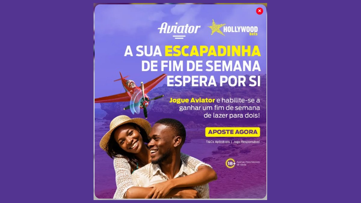 Promoção do Aviator na HollywoodBets Moçambique: apostas no Aviator dão entrada no sorteio de um fim de semana de lazer a dois