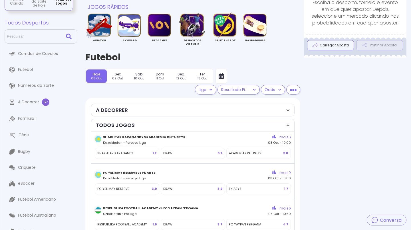 Lista de jogos de futebol da HollywoodBets Moçambique com as odds de cada jogo