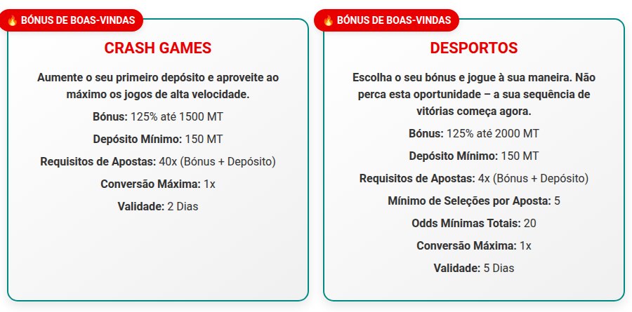 Página do bónus de boas-vindas de 125% da OlaBet, com as condições para jogos crash e para desportos